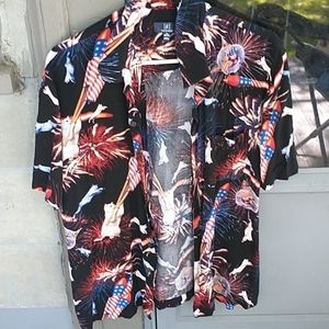Fireworks and cats George size medium 38-40